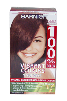 100% Color Vitamin Enriched Gel-Creme Color #415 Soft Mahogany Brown Garnier Image