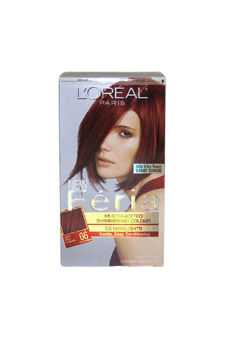 Feria Multi-Faceted Shimmering Color 3X Highlights # 66 Very Rich Auburn -Warmer LOreal Image