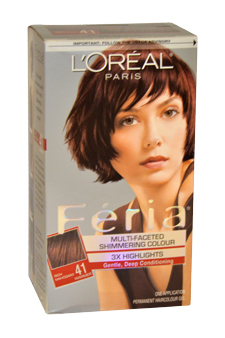Feria Multi-Faceted Shimmering Color3X Highlights#41 Rich Mahogany LOreal Image
