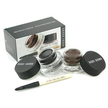 Long Wear Gel Eyeliner Duo: 2x Gel Eyeliner 3g (Black Ink Sepia Ink) + Mini Ultra Fine Eye Liner Brush Bobbi Brown Image