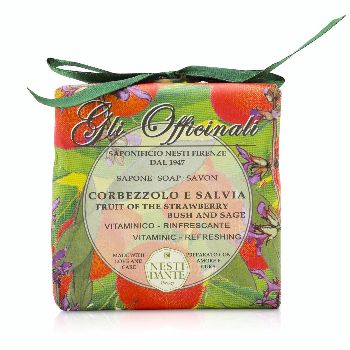 Gli Officinali Soap - Fruit Of The Strawberry Bush  Sage - Vitaminic  Refreshing perfume