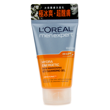 Men Expert Hydra Energetic Skin Awakening Icy Cleansing Gel LOreal Image