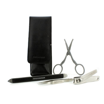 Essential-Grooming-Kit:-Fingernail-Clipper---Facial-Hair-Scissors---Nail-Cleaner---Splinter-Removal-Tweezerman