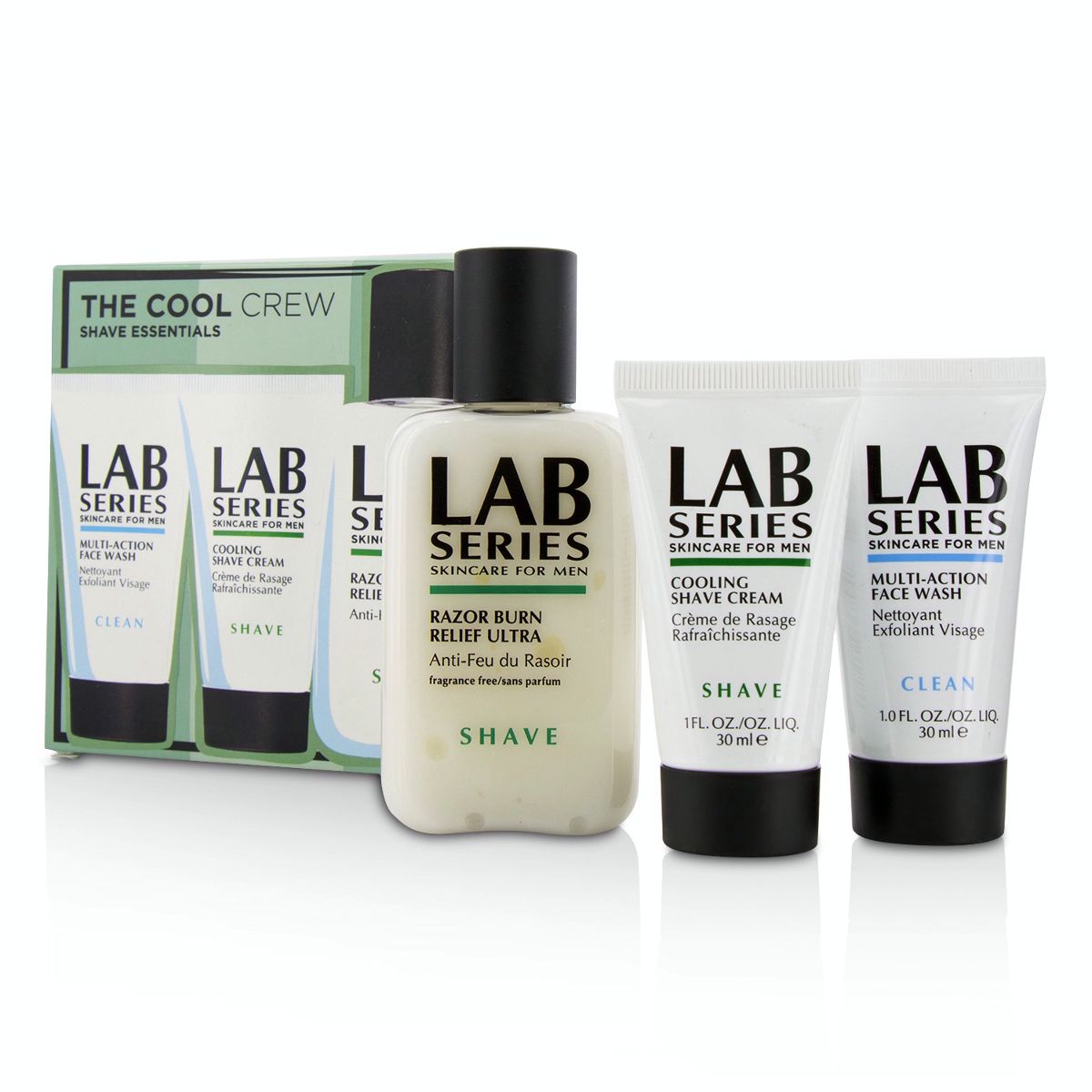 The Cool Crew Shave Essentials Kit: Multi-Action Face Wash 30ml + Cooling Shave Cream 30ml + Razor Burn Relief Ultra After Shave Therapy 100ml Aramis Image