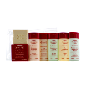 Eau Dynamisante Body Coffret: Body Exfoliator + Body Lotion + Shower Gel + Shampoo + Conditioner + Soap Clarins Image