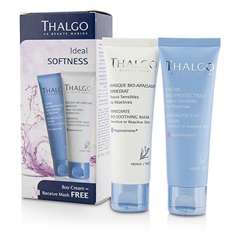 Ideal Softness Kit: Bio-Protective Cream 50ml + Immediate Bio-Soothing Mask 50ml Thalgo Image
