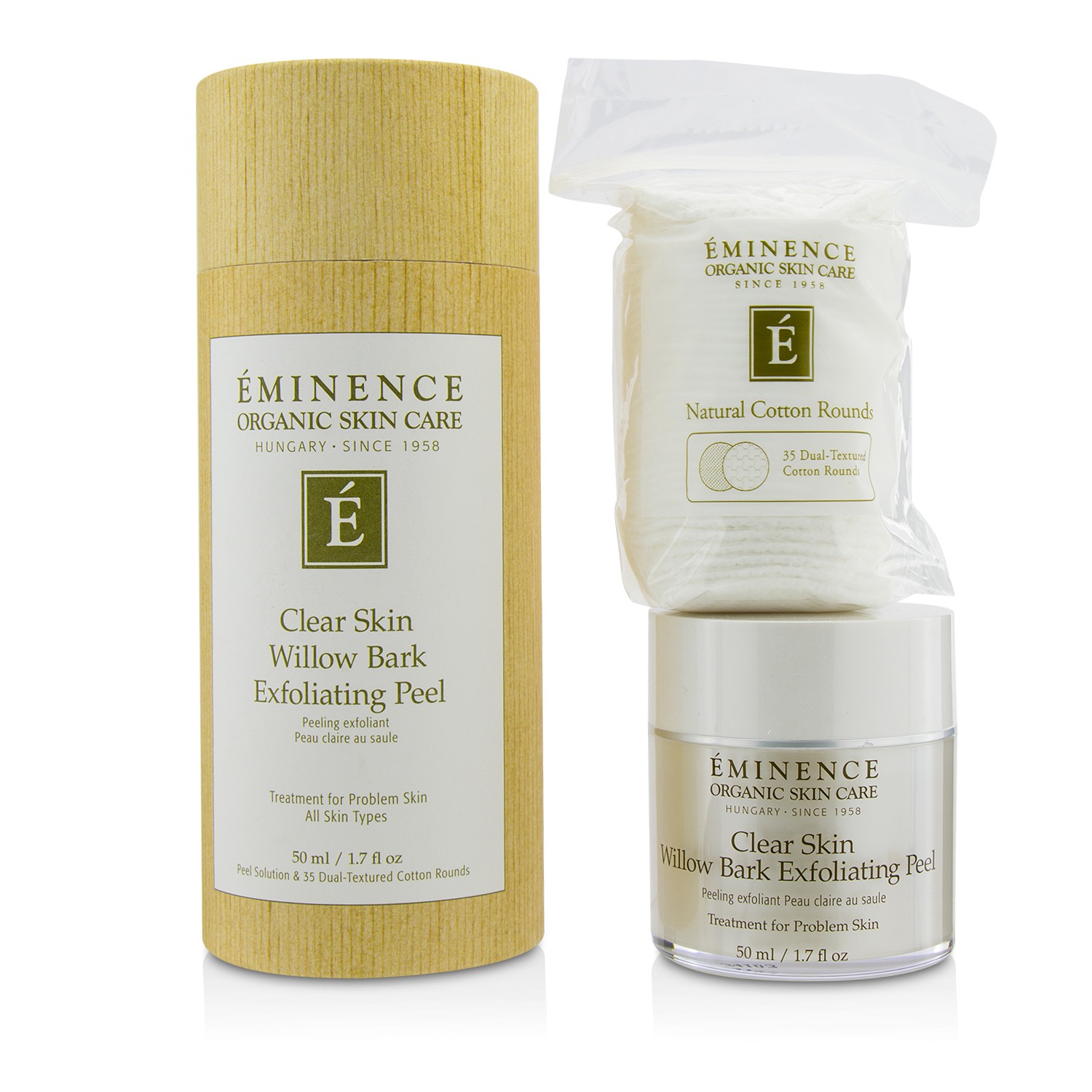 Clear Skin Willow Bark Exfoliating Peel (with 35 Dual-Textured Cotton Rounds) Eminence Image