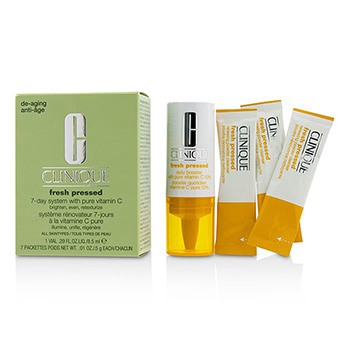 Fresh Pressed 7-Day System with Pure Vitamin C (1x Daily Booster 8.5ml + 7x Renewing Powder Cleanser 0.5g) Clinique Image