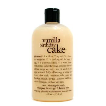 Vanilla Birthday Cake - Award Winning Ultra Rich Shampoo S/G & Bubble Bath Philosophy Image