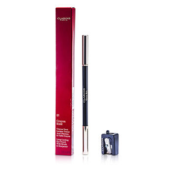 Long Lasting Eye Pencil with Brush - # 01 Carbon Black (With Sharpener) Clarins Image